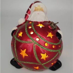 Santa Clause Ornament with color changing lights